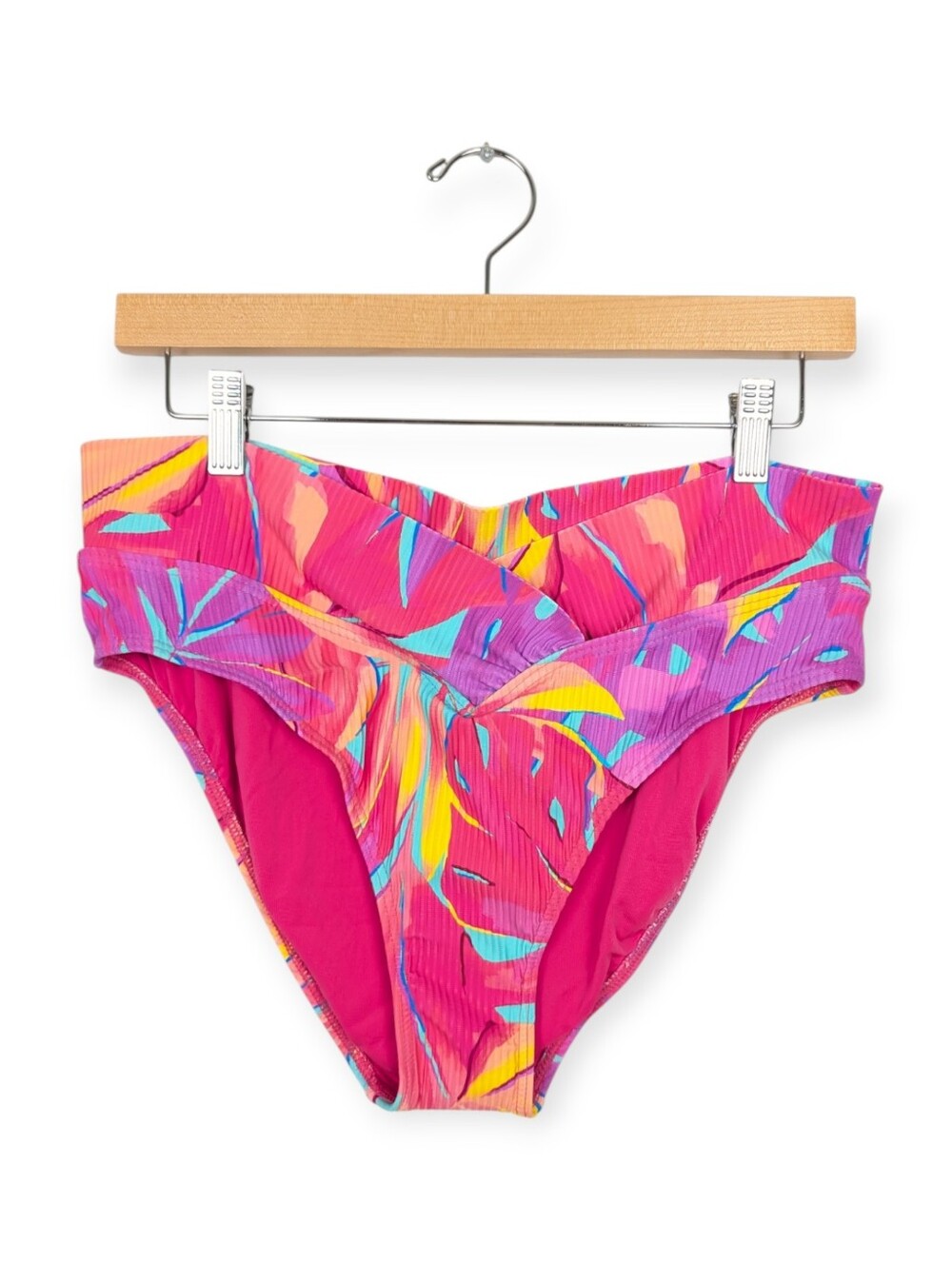 Sunsets Bikini Bottom XL Pink Oasis Sandbar Summer Lovin' V-Front Swim Bottom